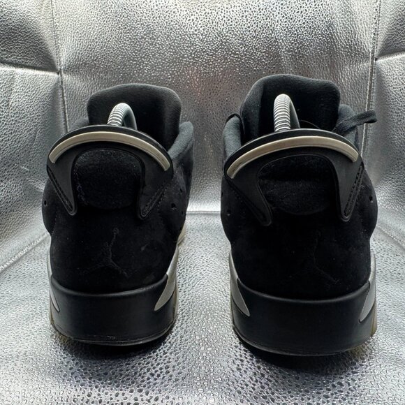 Size 12 Air Jordan 6 Retro Low Chrome Black Mens Lace-Up Shoes 304401-003 - Picture 9 of 12